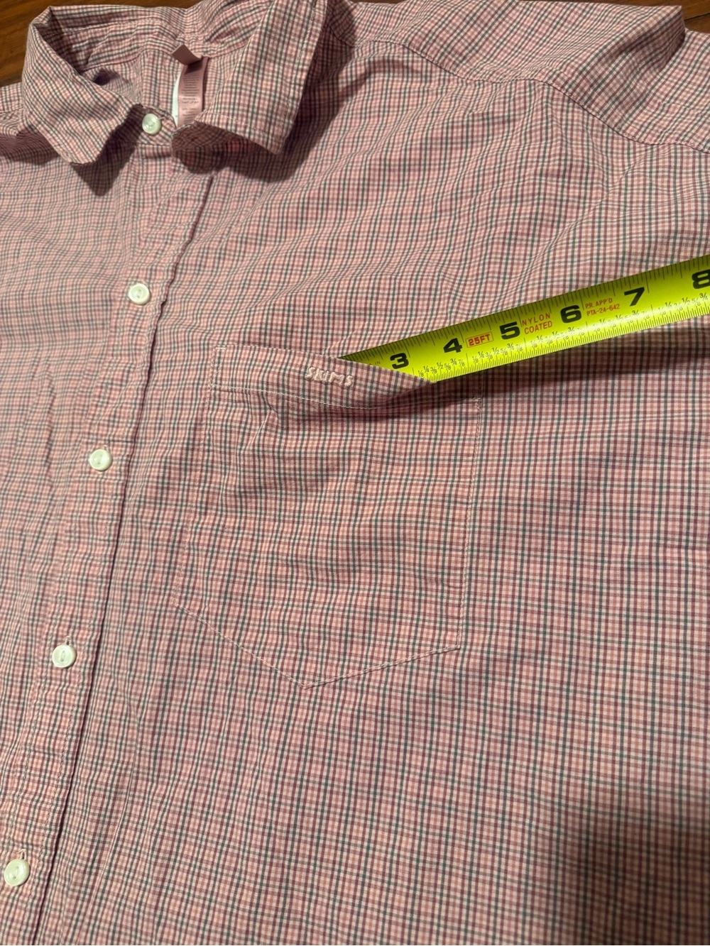 SKIMS Light Pink Checked Long-Sleeve Button-Down Shirt - Picture 3 of 7